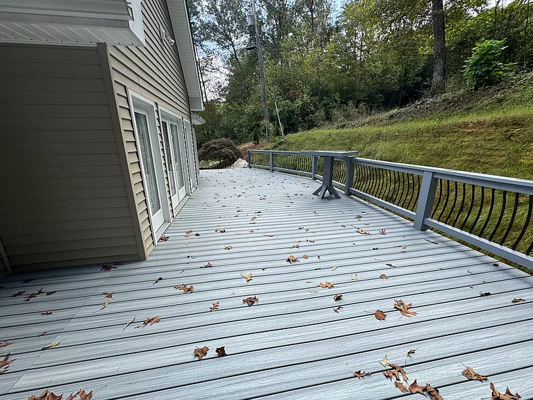 Bigger new deck. Old deck photo in group of photos.