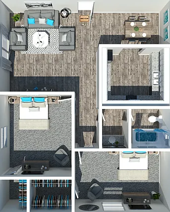 2 Bedroom 2 Bedroom