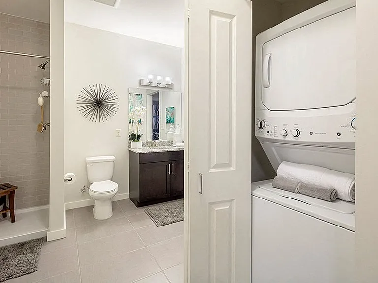 Enjoy the convenience of full-size washer and dryer