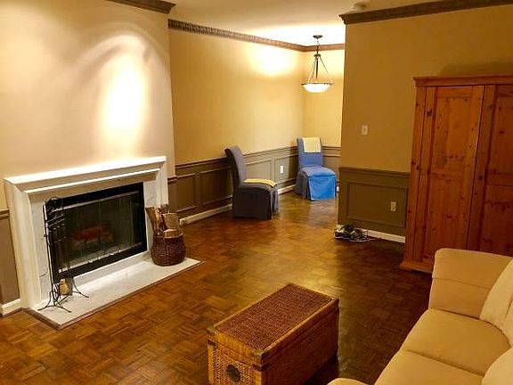 Living room with fireplace