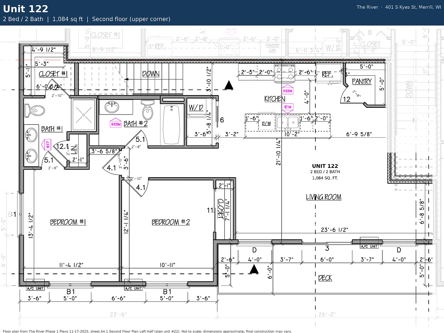 2 bed, 1084 sqft, $1,900 — Photo 1