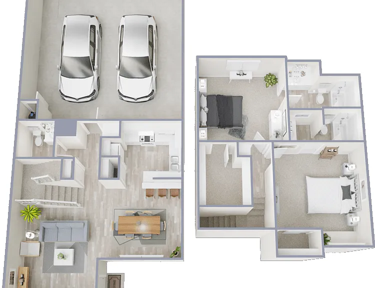 Townhome Bond Unit Floorplan Diagram