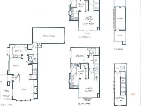 Builder floor plan - this unit does not have optional loft
