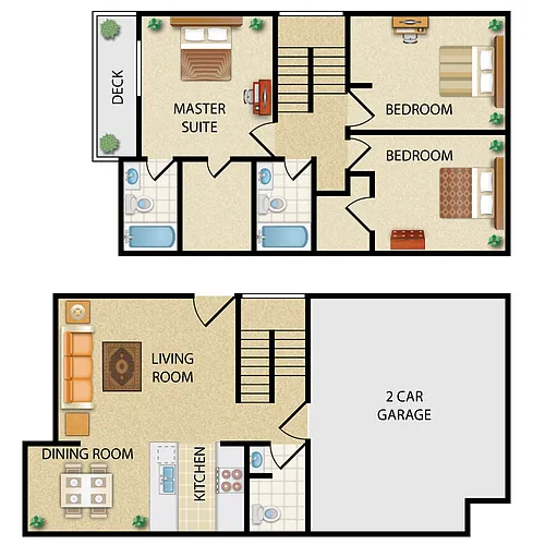 Floor plan Plan D - Townhome
