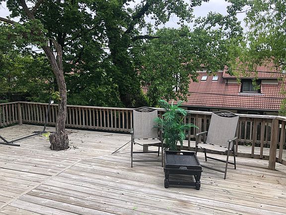 View of back deck from back door of house
