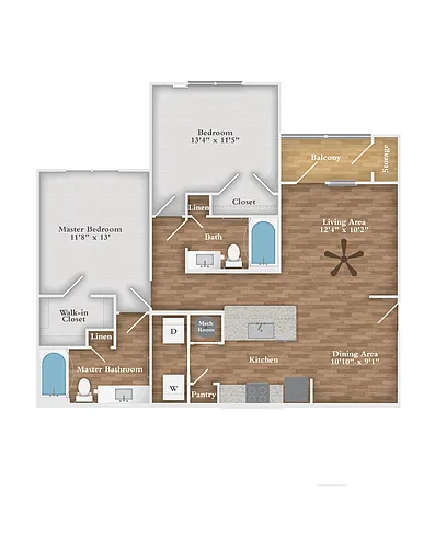 Floor plan 2 X 2 A