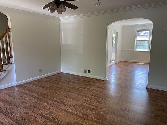 Living room towards dining, ceiling fan replaced.