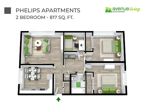 Floor plan - 2 Bedroom