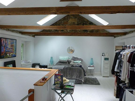Bedroom with 6 skylights as currently rented.
