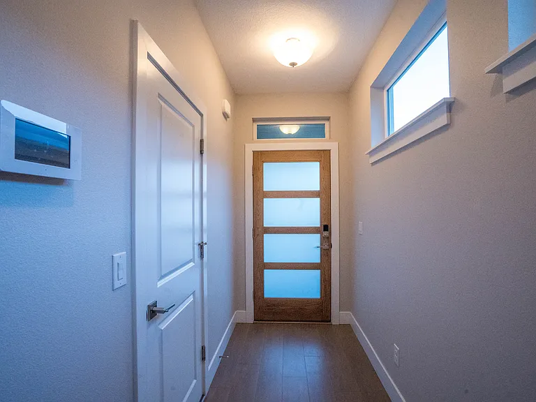 Entry way with installed home security system