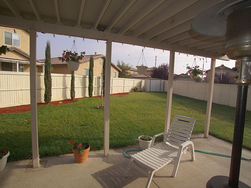 right half of the back yard