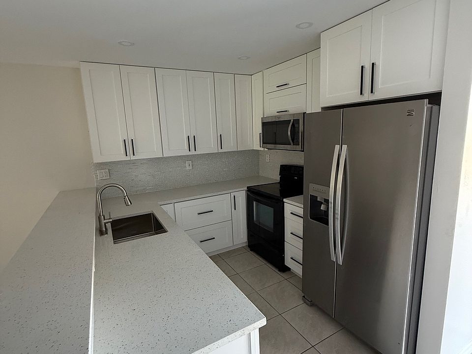 Brand new Kitchen with White shaker cabinets, stainless appliances and tile backsplash