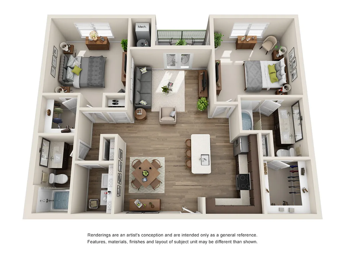 Floor plan B2-2X2