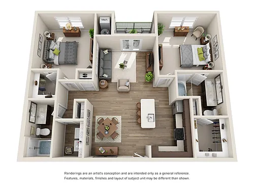Floor plan B2-2X2