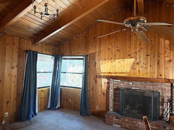 Living room with fireplace.