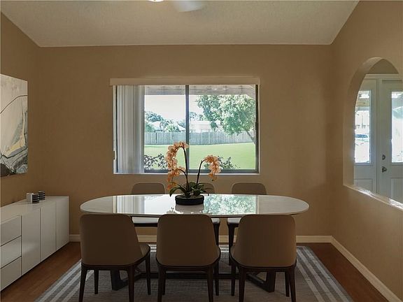 dining room staged