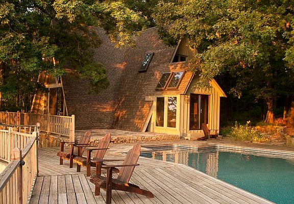 Pool and deck are very private.