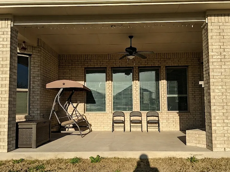 Backyard with spacious patio
