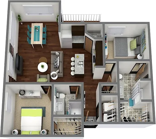 Floor plan Phase 2 2 Bedroom Corner