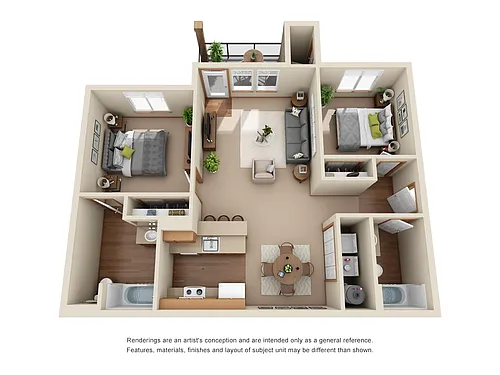 Floor plan Two Bedroom