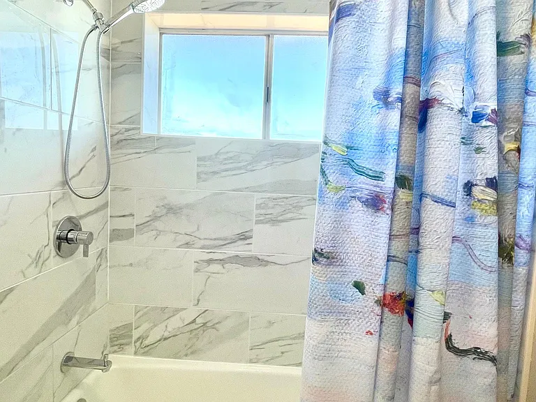 Bath with shower