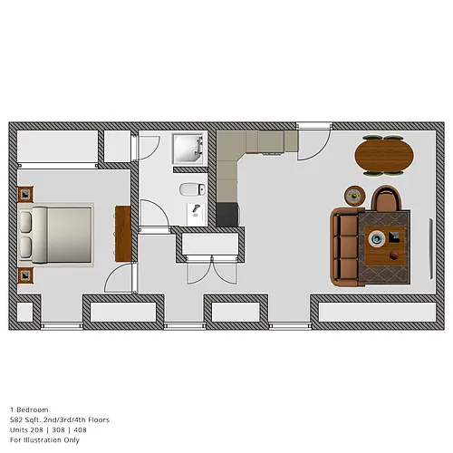 Floor plan CBL 1BR D