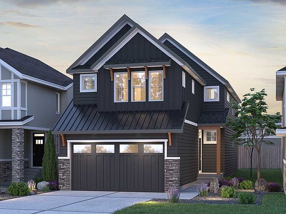 Purcell 24 Farmhouse rendering for Creekstone by Brookfield Residential in Calgary