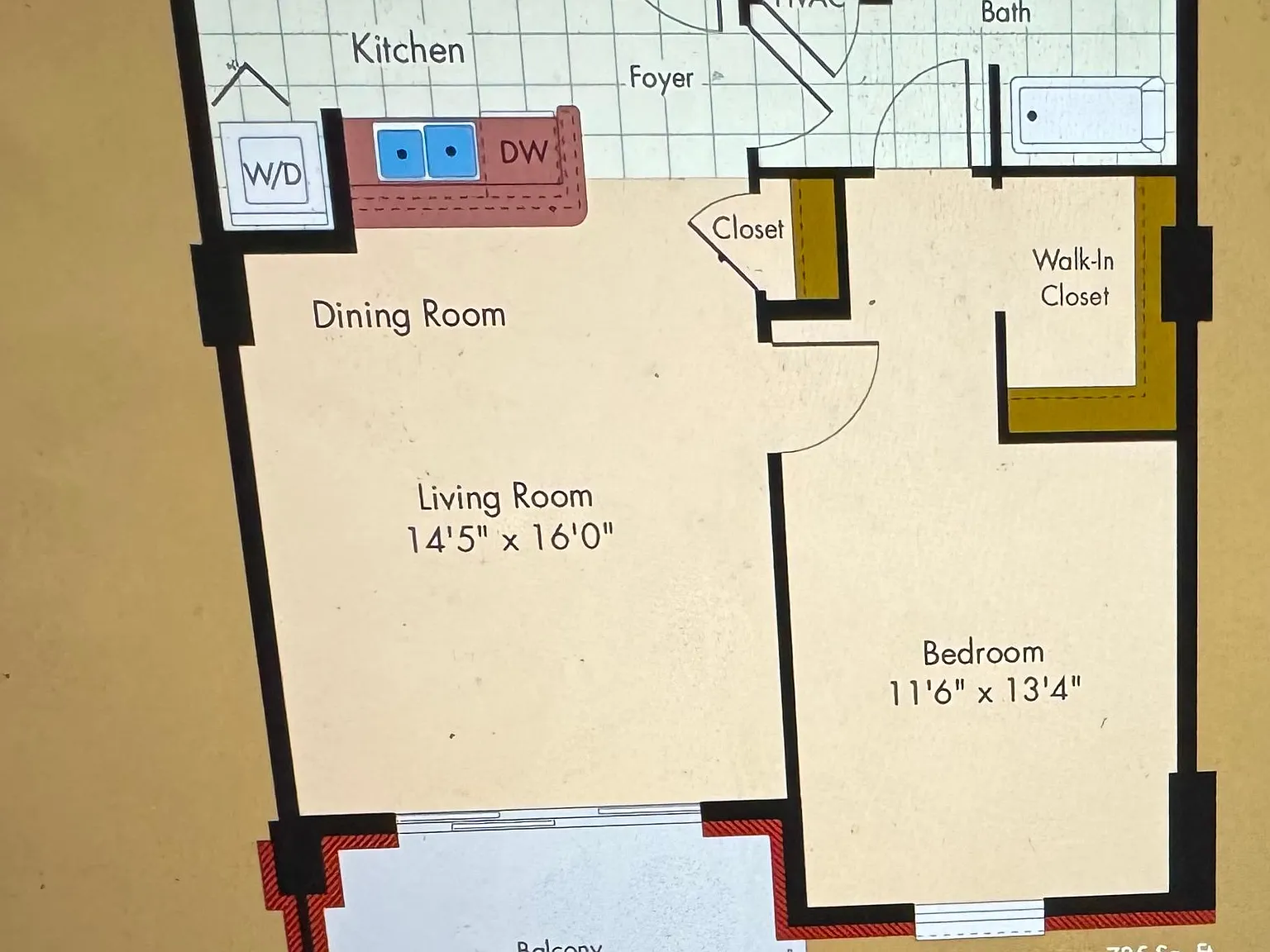 1 bed, 678 sqft, $1,500 — Photo 2