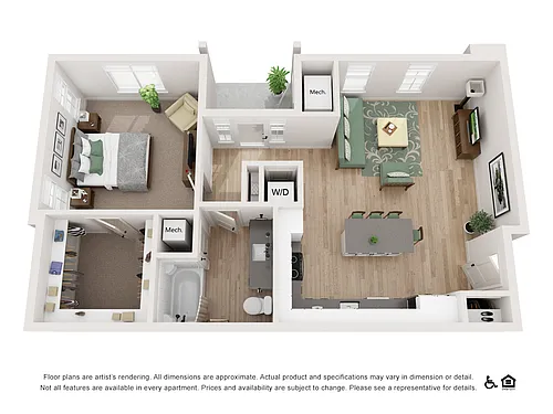 Floor plan 1x1-892