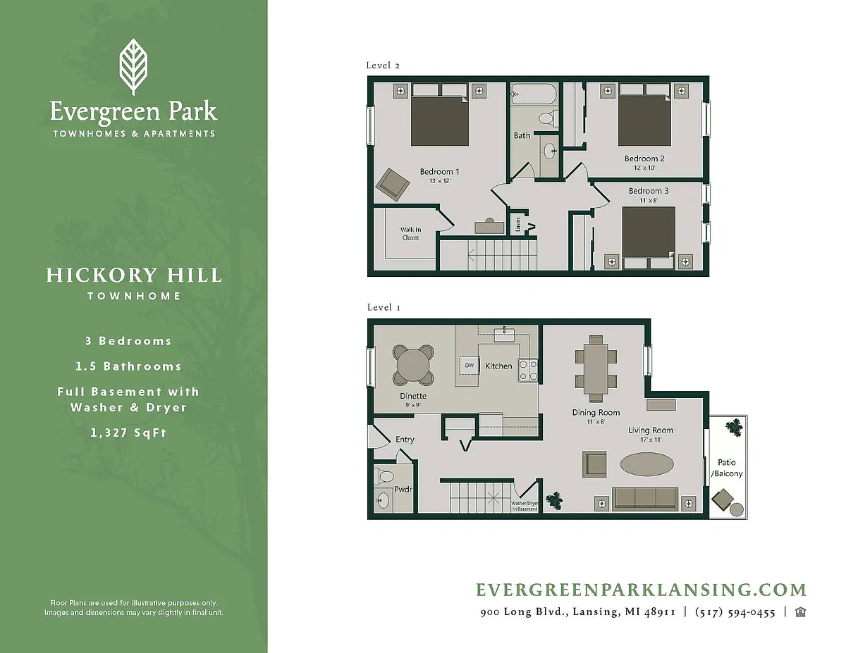 Floor plan Hickory Hill