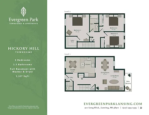Floor plan Hickory Hill