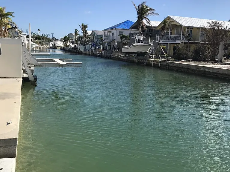 Down the canal.