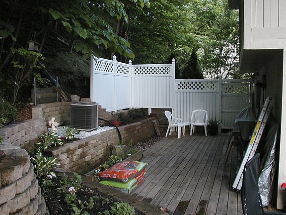 Deck at back of home