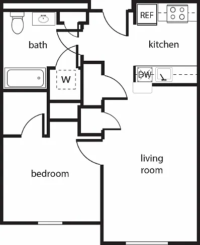 Floor plan One-Bedroom