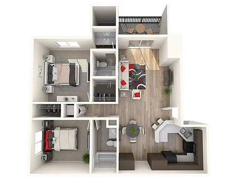 Floor plan 2x2Bc