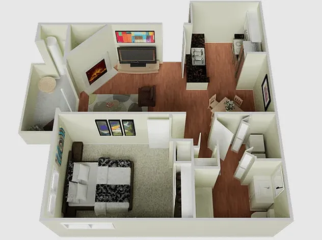 The Edge 1x1 Floorplan The Edge 1x1 Floorplan - The Edge Apartments