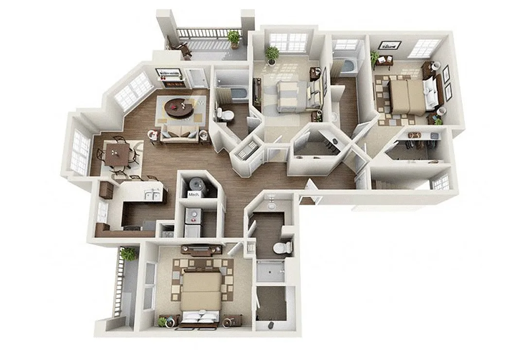 Floor plan Residence 10 Upgraded