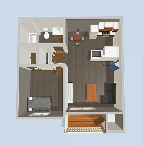 Floor plan 1 Bedroom