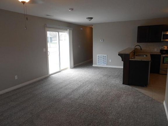 Open living and kitchen area