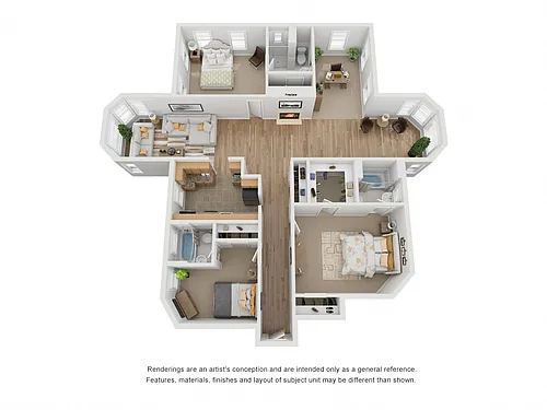Floor plan 3 Bedroom/3 Bath