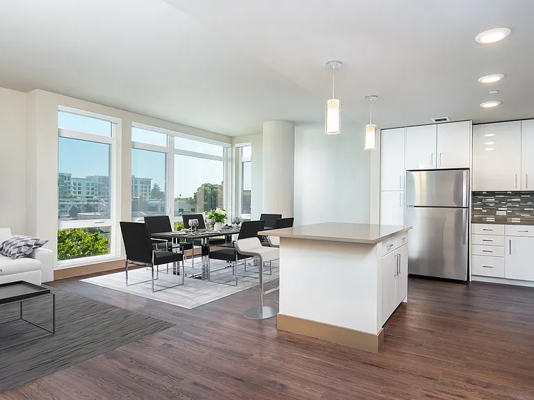 Open layouts with modern finishes
