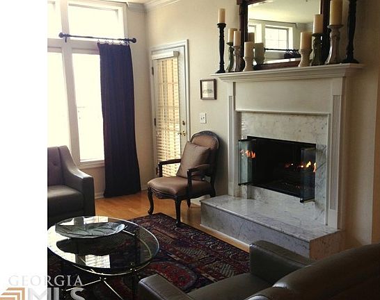 Family room with full size fireplace