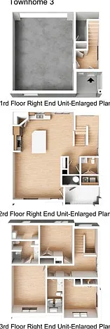 Townhome 4. Carpet in all bedrooms, hardwood style flooring in all other living areas. Townhome 4. Carpet in all bedrooms, hardwood style flooring in all other living areas.