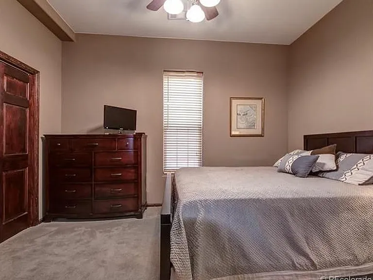 3rd downstairs bedroom w/large closet and high ceilings.