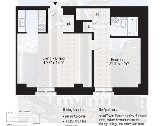 2nd image of 50 W 34th St APT 3C9