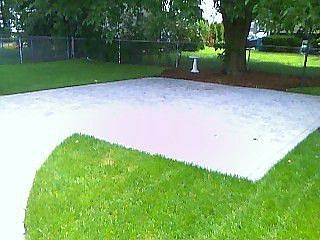 Addition of grass & irrigation system around 20*22 brick patio