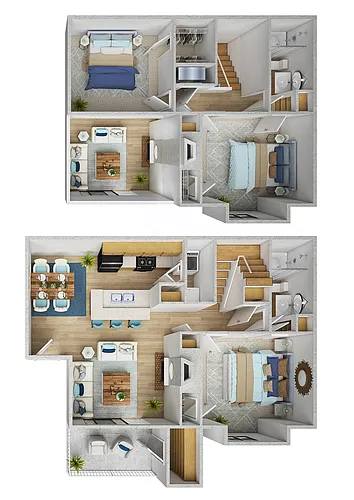 Floor plan C2 - 3 Bedroom, 2 Bathroom