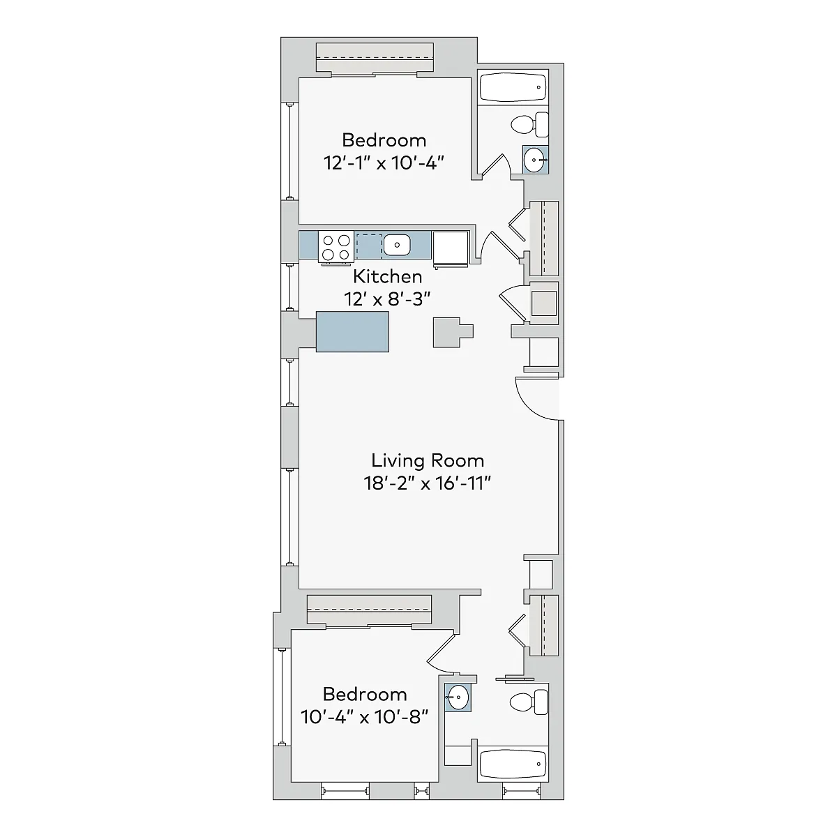 Floor plan nwb-2bT12