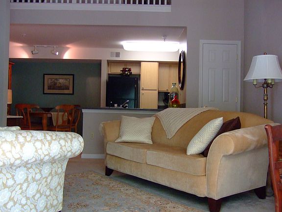 Living room, kitchen & dining area.