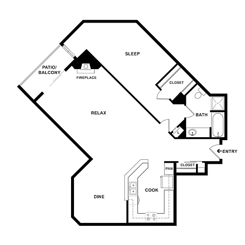 Floor plan 1x1XA